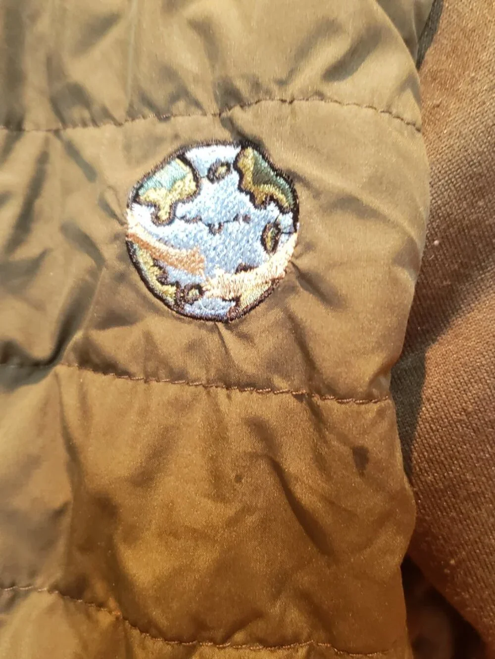 An Original Penguin 4T Jacket Green embroidered quilted Fall Bomber Cozy